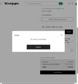 El Corte Inglés coupon verification screenshot