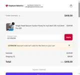 GO10NOW coupon verification screenshot