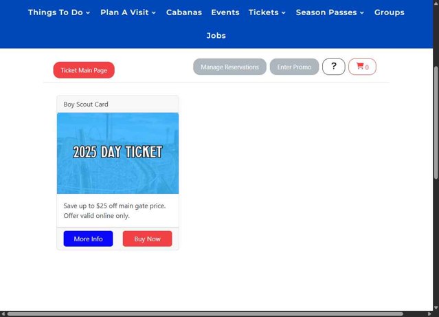 Elitch Gardens checkout page showing Elitch Gardens promo code box | Screenshot taken by SimplyCodes community member on Jul 15, 2025