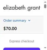 Elizabeth Grant coupon verification screenshot