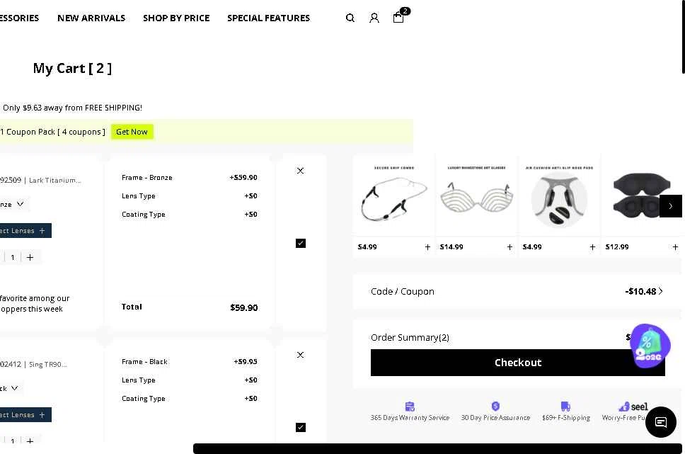 Elklook checkout page showing Elklook coupon code box | Screenshot taken by SimplyCodes community member on Jan 5, 2026