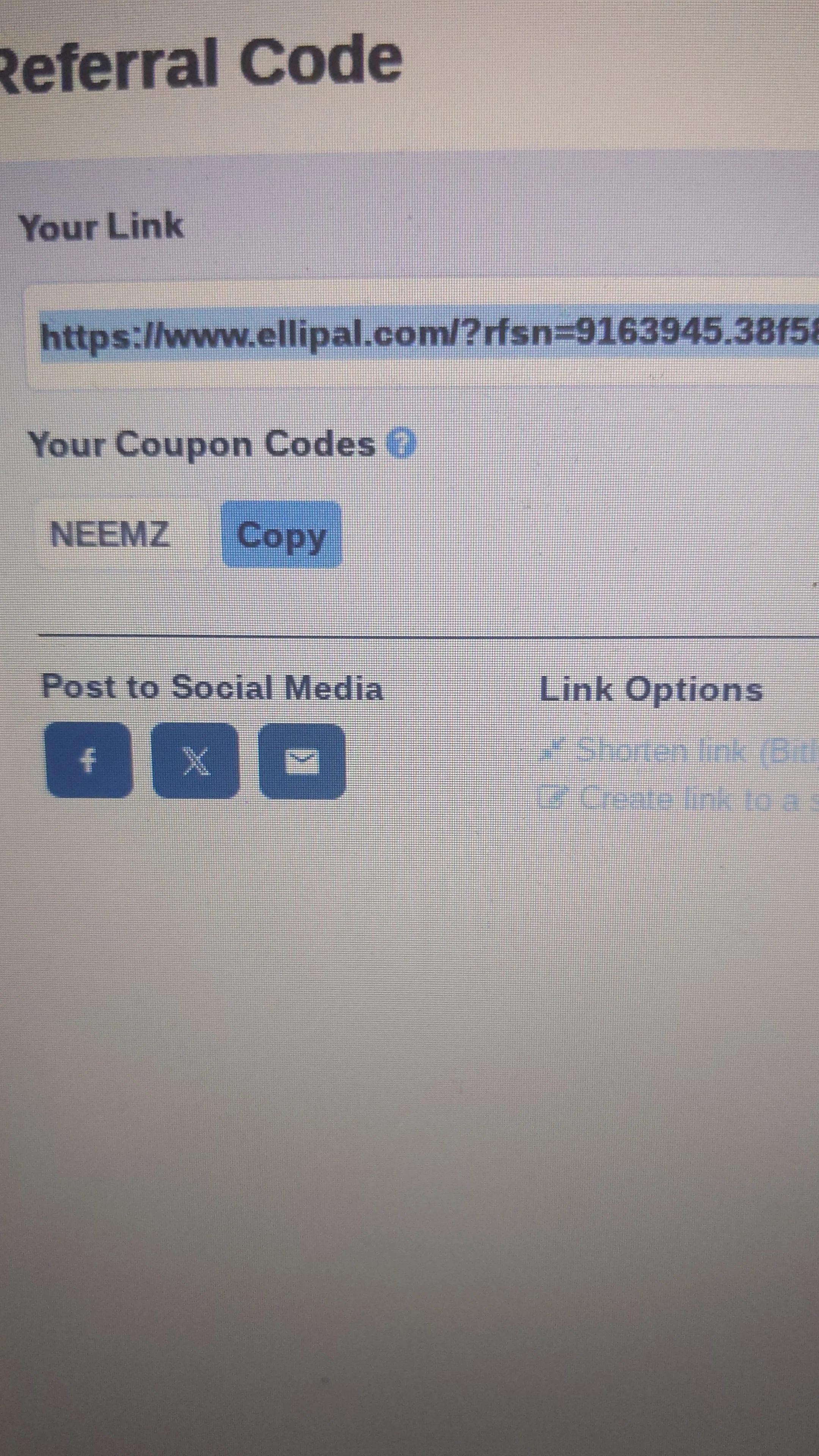 Ellipal promo code screenshot showing code NEEMZ applied at Ellipal checkout page. Uploaded by SimplyCodes community member SwiftAdmiral7699 on Jun 12, 2026