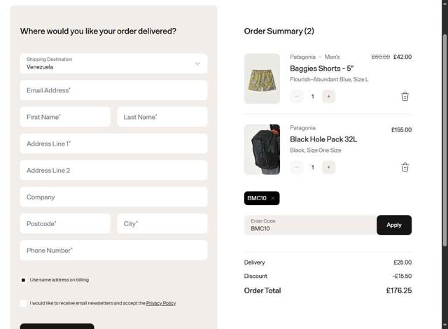 Ellis Brigham checkout page showing Ellis Brigham discount code box | Screenshot taken by SimplyCodes community member on Jul 22, 2025