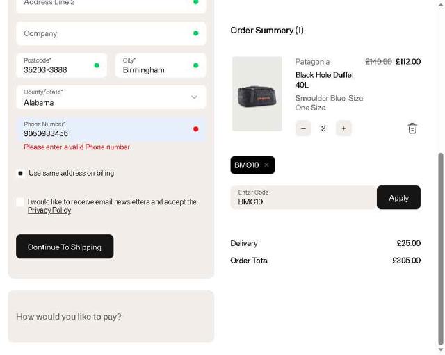 Ellis Brigham checkout page showing Ellis Brigham discount code box | Screenshot taken by SimplyCodes community member on Jul 22, 2025