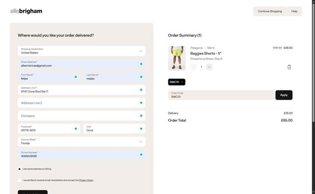 Ellis Brigham checkout page showing Ellis Brigham discount code box | Screenshot taken by SimplyCodes community member on Jul 22, 2025