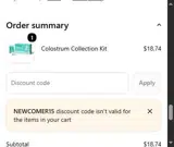 Elvie coupon verification screenshot