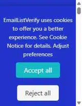 EMAILLISTVERIFY10 coupon verification screenshot