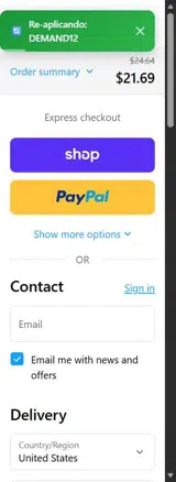 EMEET coupon verification screenshot