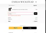 Emilia Wickstead coupon verification screenshot