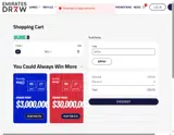 Emirates Draw coupon verification screenshot