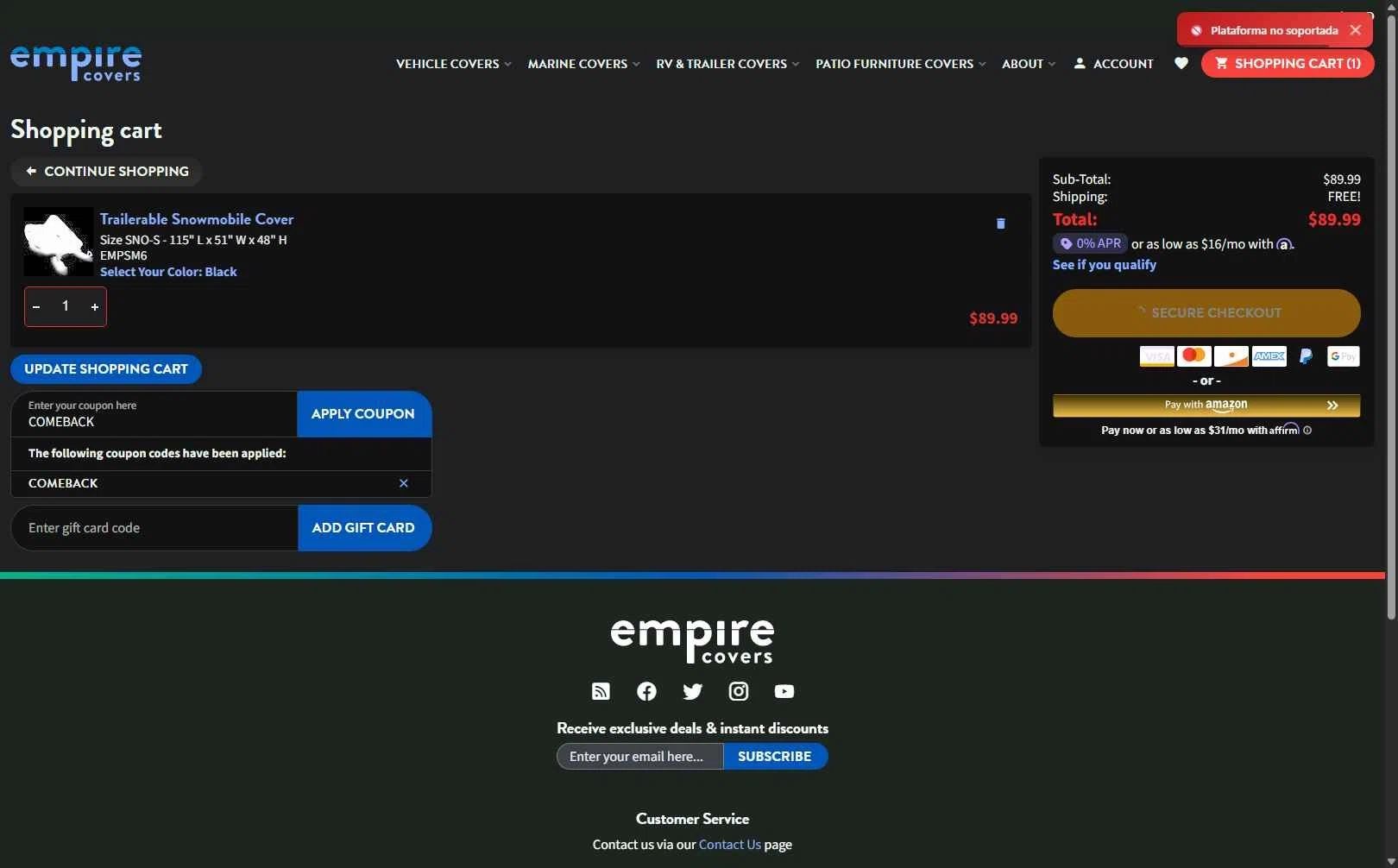 Empire Covers Promo Codes - 20% Off (7 Verified) May 2026