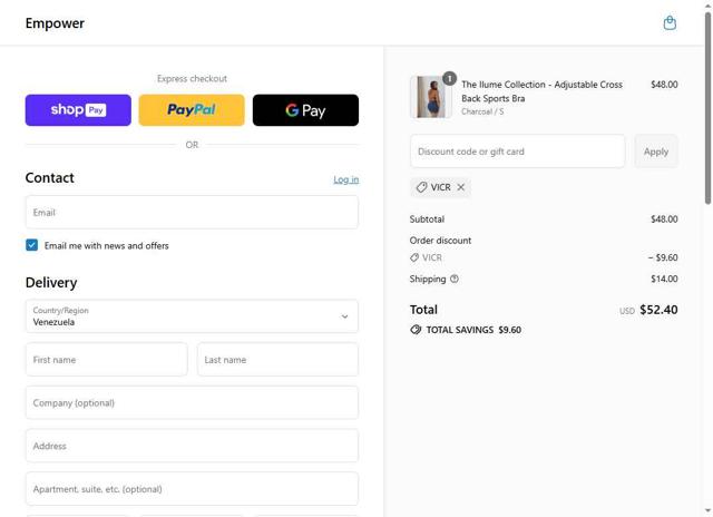 Empower checkout page showing Empower promo code box | Screenshot taken by SimplyCodes community member on Jul 28, 2025