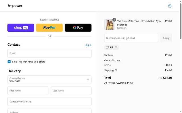 Empower checkout page showing Empower promo code box | Screenshot taken by SimplyCodes community member on Jul 28, 2025