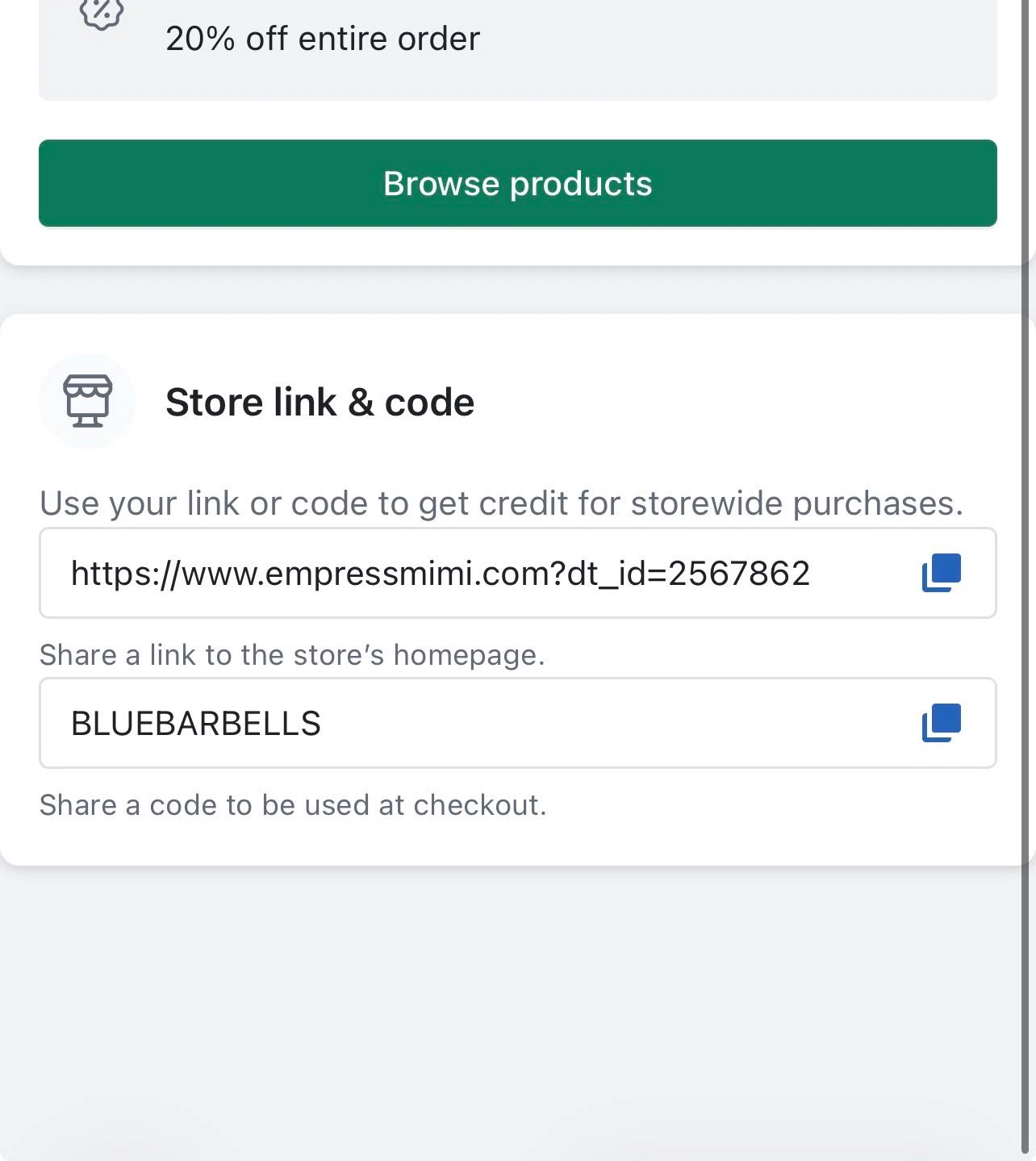 Empress Mimi Lingerie promo code screenshot showing code BLUEBARBELLS applied at Empress Mimi Lingerie checkout page. Uploaded by SimplyCodes community member MangaD on May 29, 2026