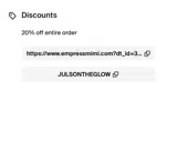 JULSONTHEGLOW coupon verification screenshot
