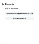 BLUEBARBELLS coupon verification screenshot