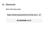BLUEBARBELLS coupon verification screenshot