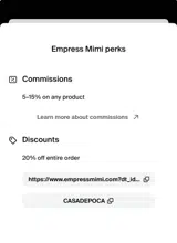CASADEPOCA coupon verification screenshot