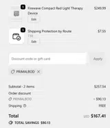 PRIMALBOD coupon verification screenshot