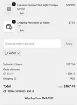 40OFF coupon verification screenshot