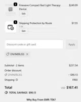 DIVINEBLISS coupon verification screenshot
