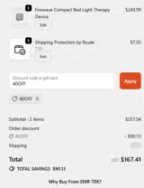40OFF coupon verification screenshot