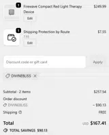 DIVINEBLISS coupon verification screenshot