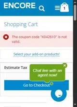 K042610 coupon verification screenshot