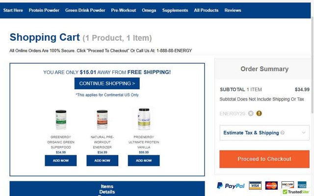 EnergyFirst checkout page showing EnergyFirst promo code box | Screenshot taken by SimplyCodes community member on Jul 25, 2025