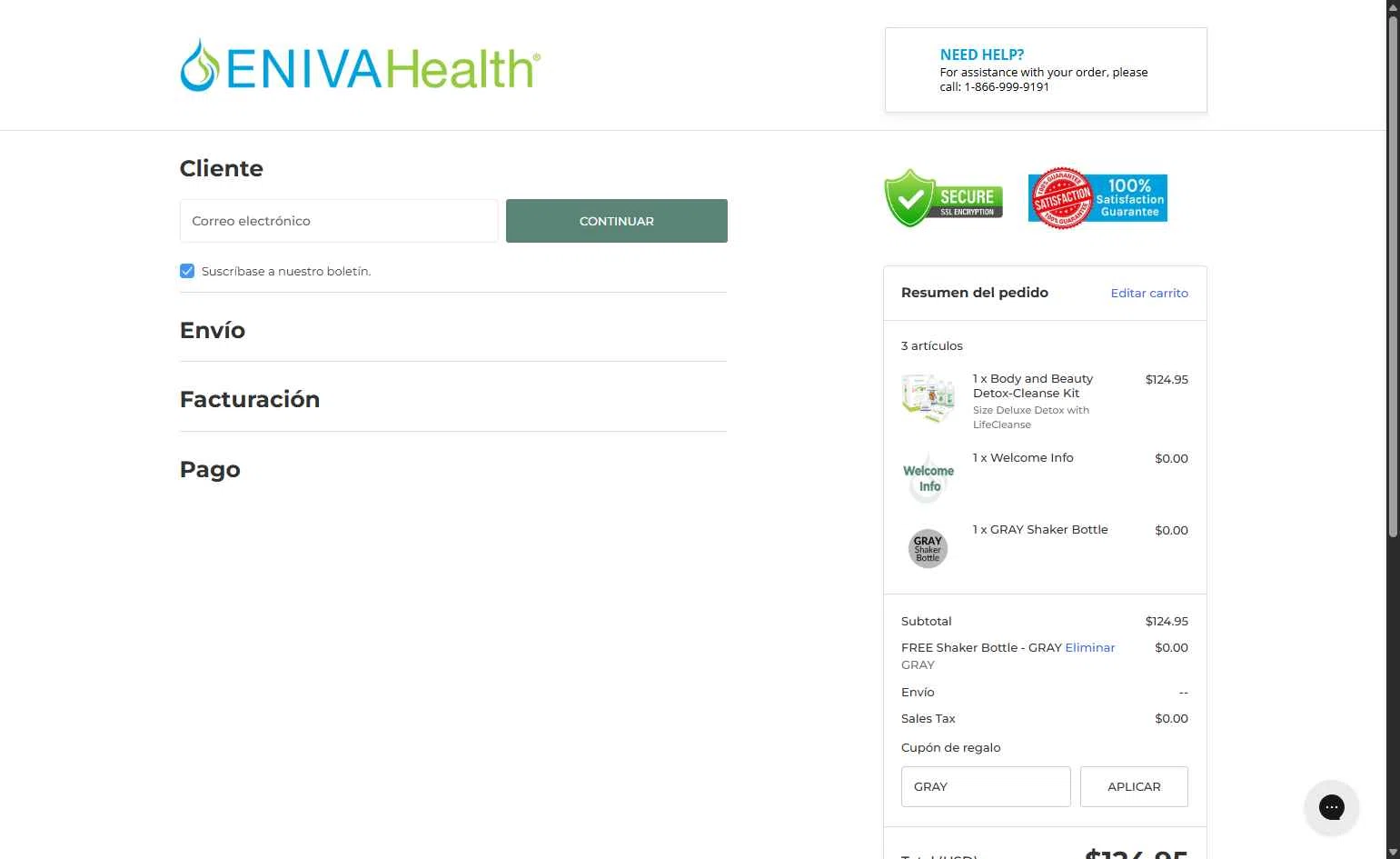 Eniva checkout page showing Eniva coupon code box | Screenshot taken by SimplyCodes community member on Sep 24, 2025