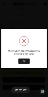 WLS892X coupon verification screenshot