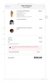 BUILTWITHPURPOSE coupon verification screenshot