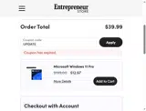 UPDATE coupon verification screenshot