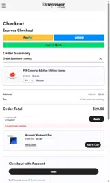 CONVERT coupon verification screenshot