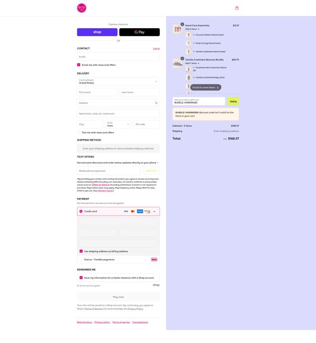 EOS checkout page showing EOS promo code box | Screenshot taken by SimplyCodes community member on Sep 4, 2025