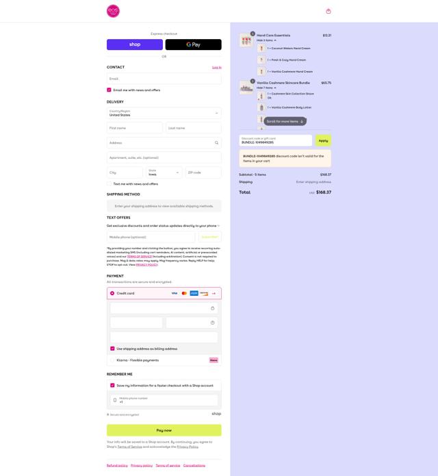 EOS checkout page showing EOS promo code box | Screenshot taken by SimplyCodes community member on Sep 8, 2025