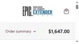 Epic Extender coupon verification screenshot