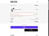 Epic Fits coupon verification screenshot
