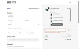 Epic Fits coupon verification screenshot