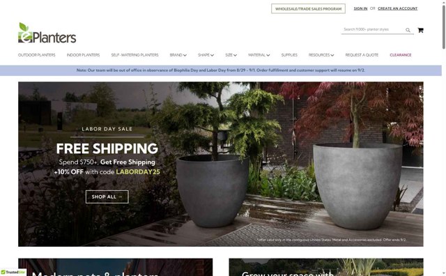 ePlanters checkout page showing ePlanters promo code box | Screenshot taken by SimplyCodes community member on Aug 29, 2025