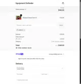 Equipment Defender coupon verification screenshot