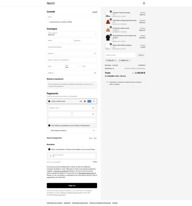 Eraldo checkout page showing Eraldo promo code box | Screenshot taken by SimplyCodes community member on Sep 15, 2025
