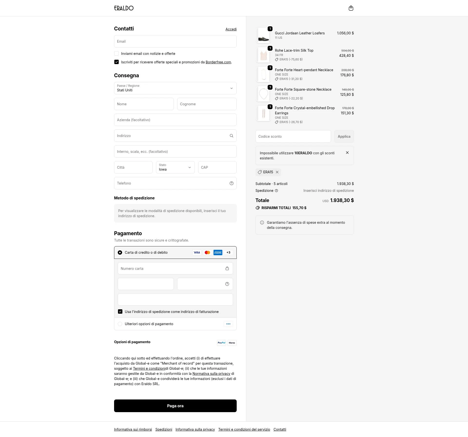 Eraldo checkout page showing Eraldo promo code box | Screenshot taken by SimplyCodes community member on Feb 20, 2026