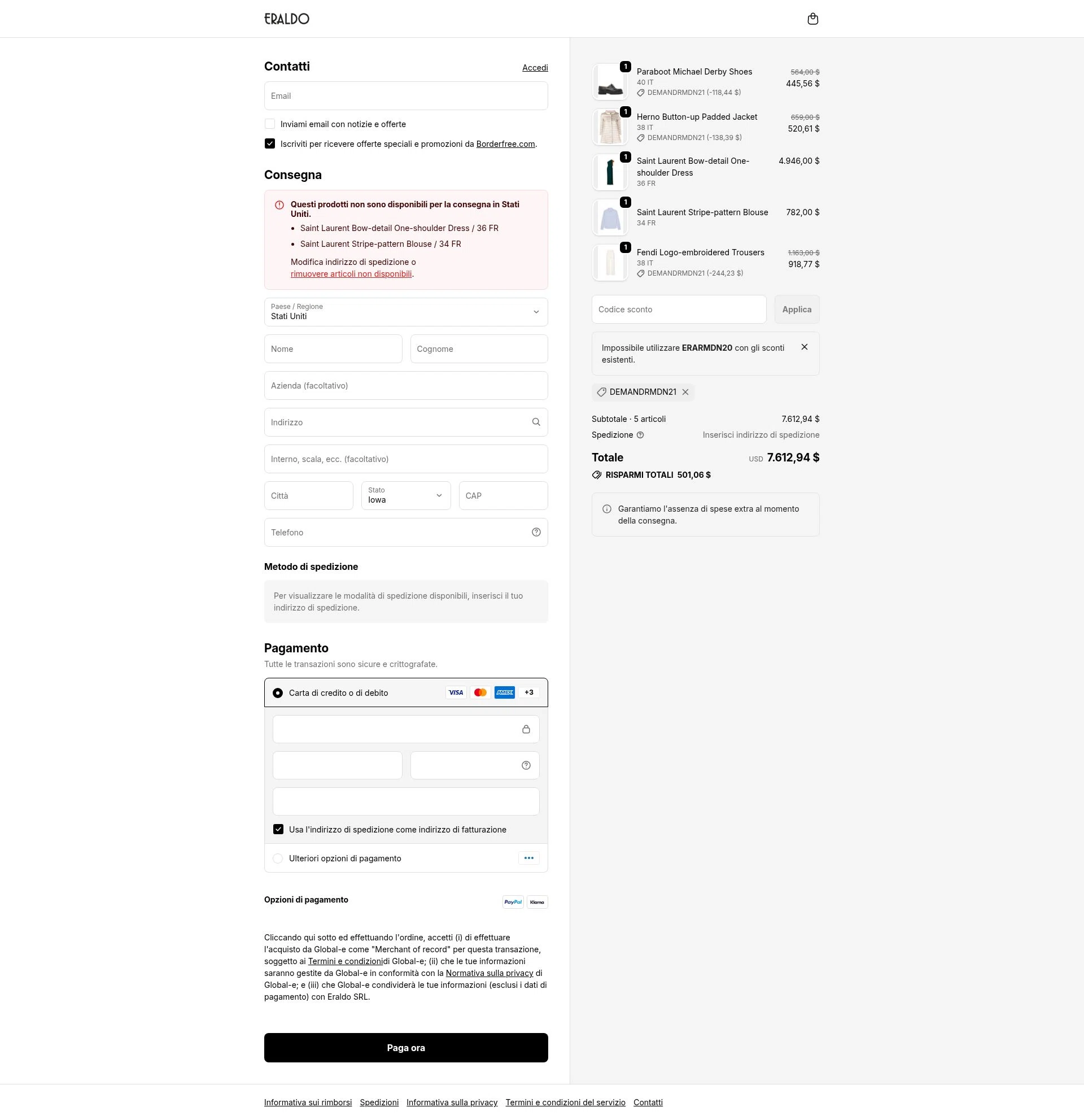 Eraldo checkout page showing Eraldo promo code box | Screenshot taken by SimplyCodes community member on Feb 25, 2026