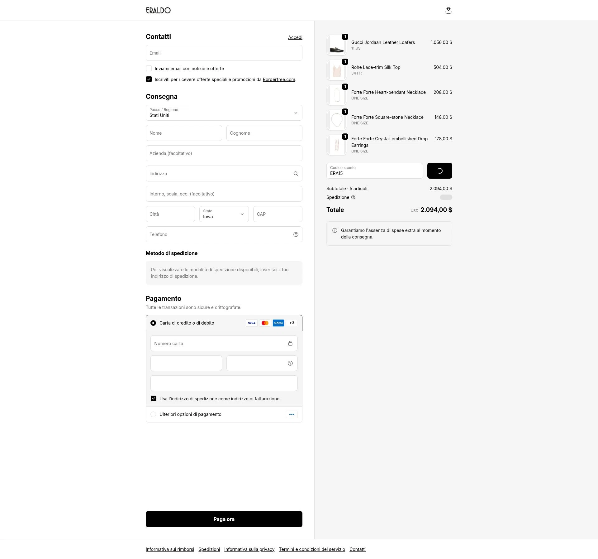 Eraldo checkout page showing Eraldo promo code box | Screenshot taken by SimplyCodes community member on Feb 20, 2026