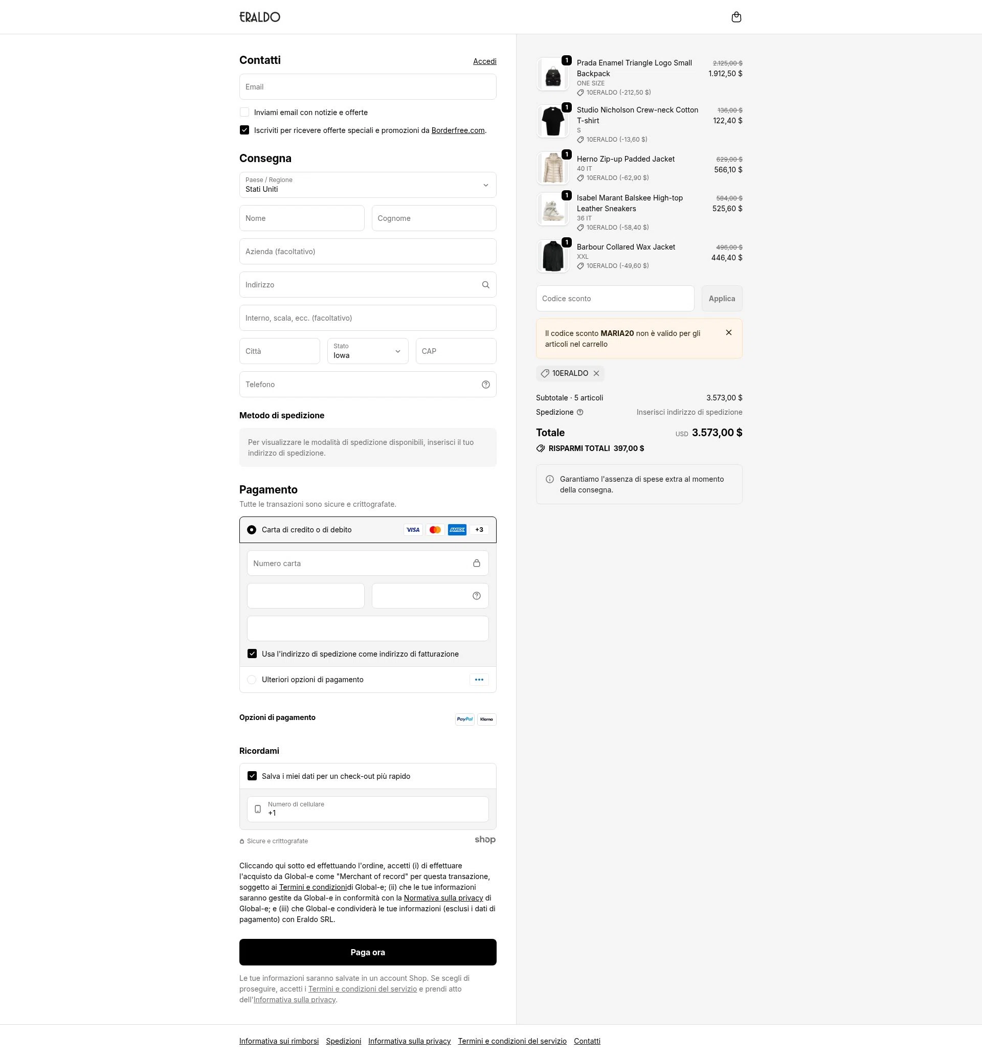 Eraldo checkout page showing Eraldo promo code box | Screenshot taken by SimplyCodes community member on Dec 21, 2025