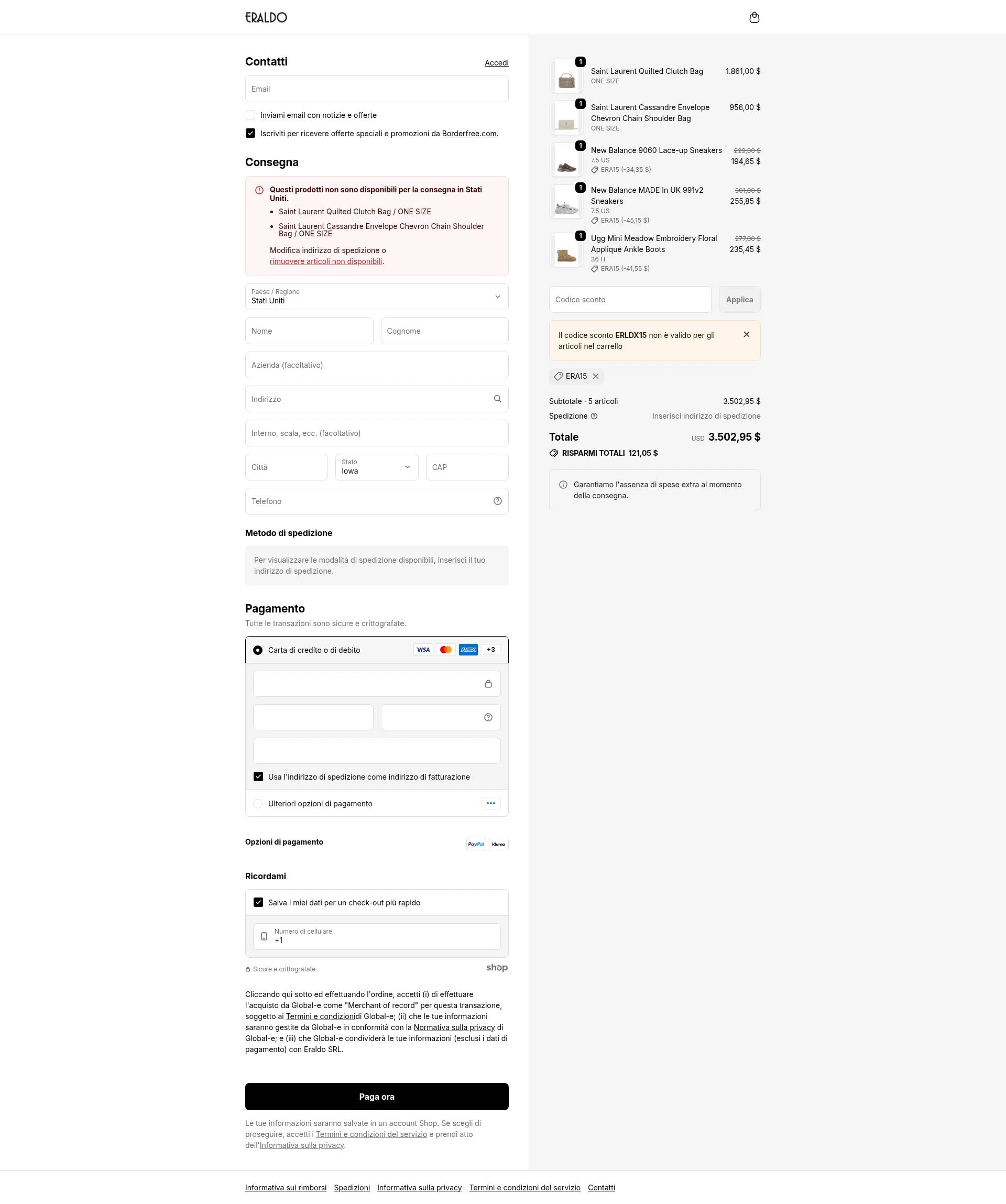 Eraldo checkout page showing Eraldo promo code box | Screenshot taken by SimplyCodes community member on Jan 29, 2026