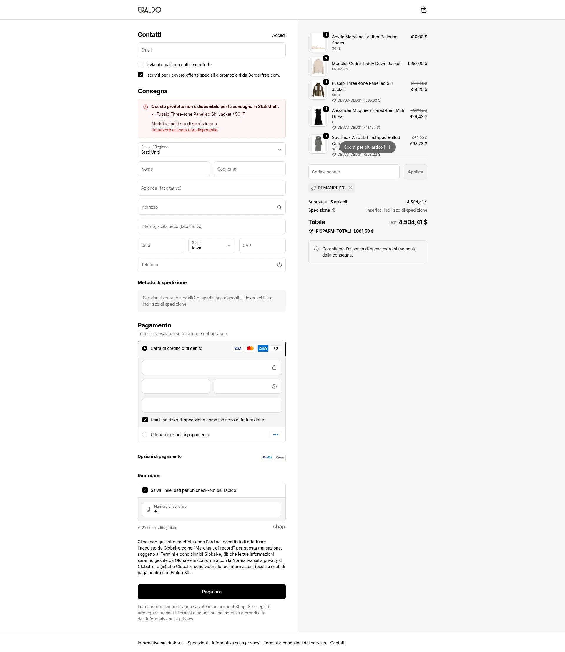 Eraldo checkout page showing Eraldo promo code box | Screenshot taken by SimplyCodes community member on Dec 26, 2025