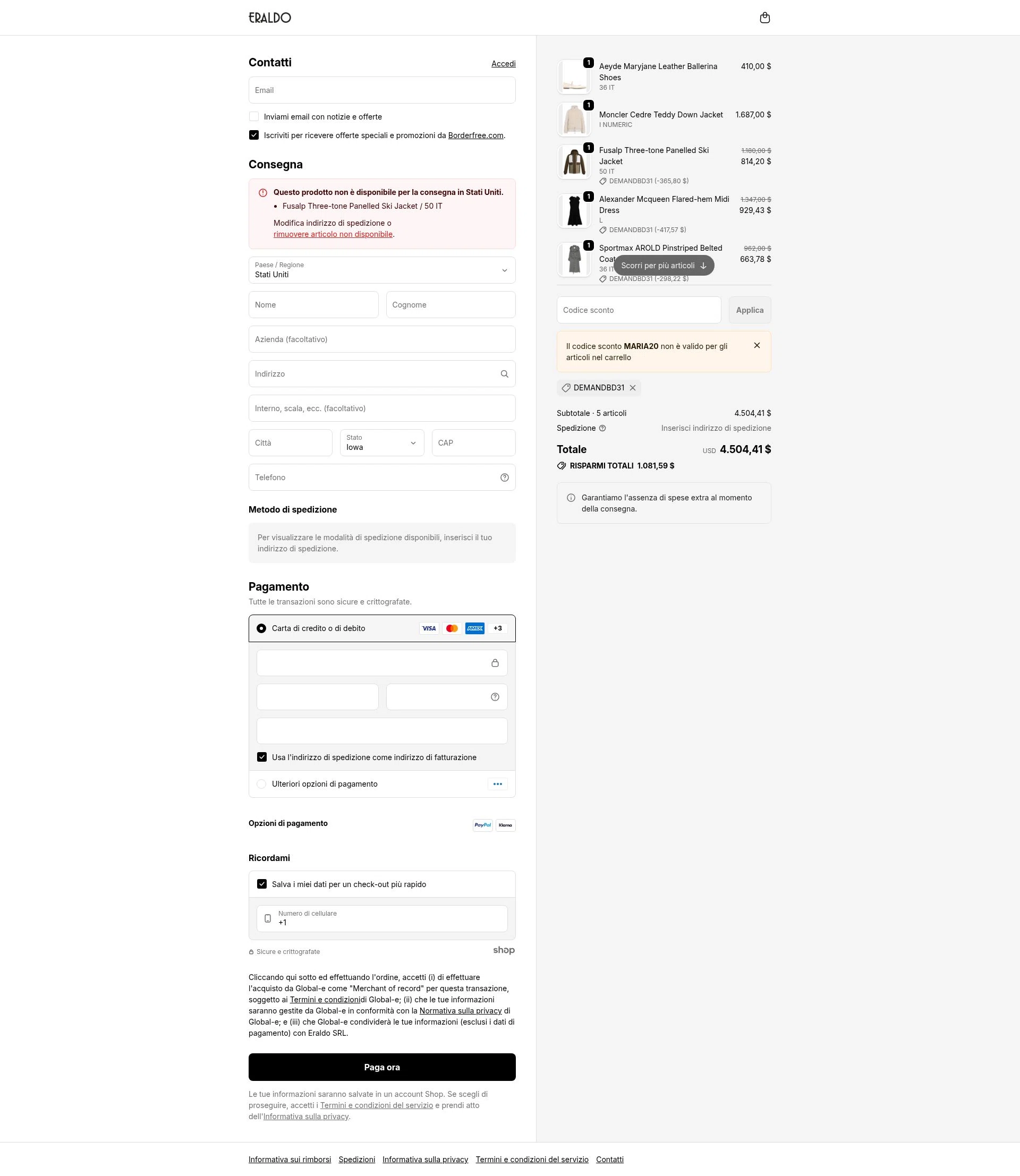 Eraldo checkout page showing Eraldo promo code box | Screenshot taken by SimplyCodes community member on Dec 26, 2025