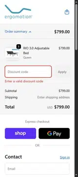 NYBEDS26 coupon verification screenshot